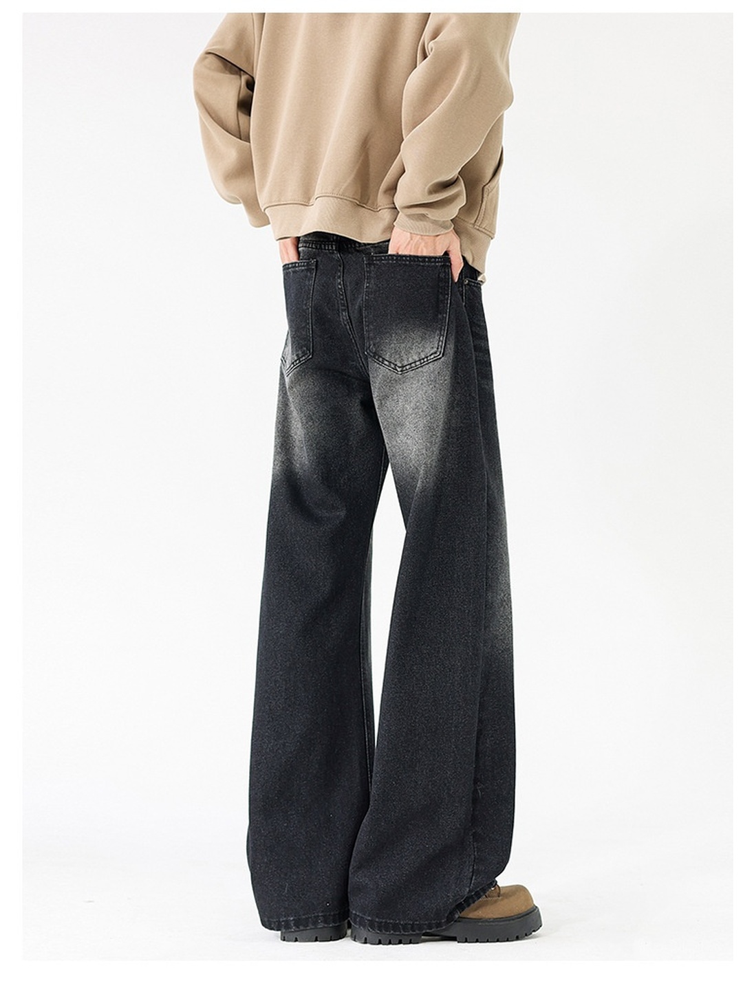 Men Faded Bootcut Jeans