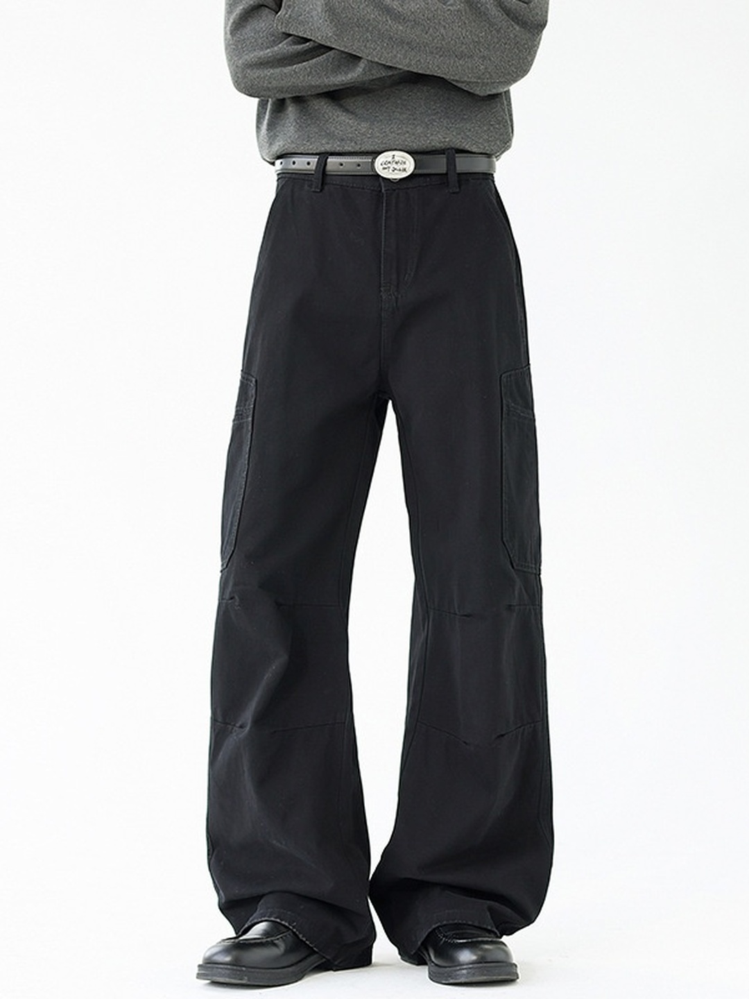 Men Washed Multi-Pocket Loose Fit Casual Pants