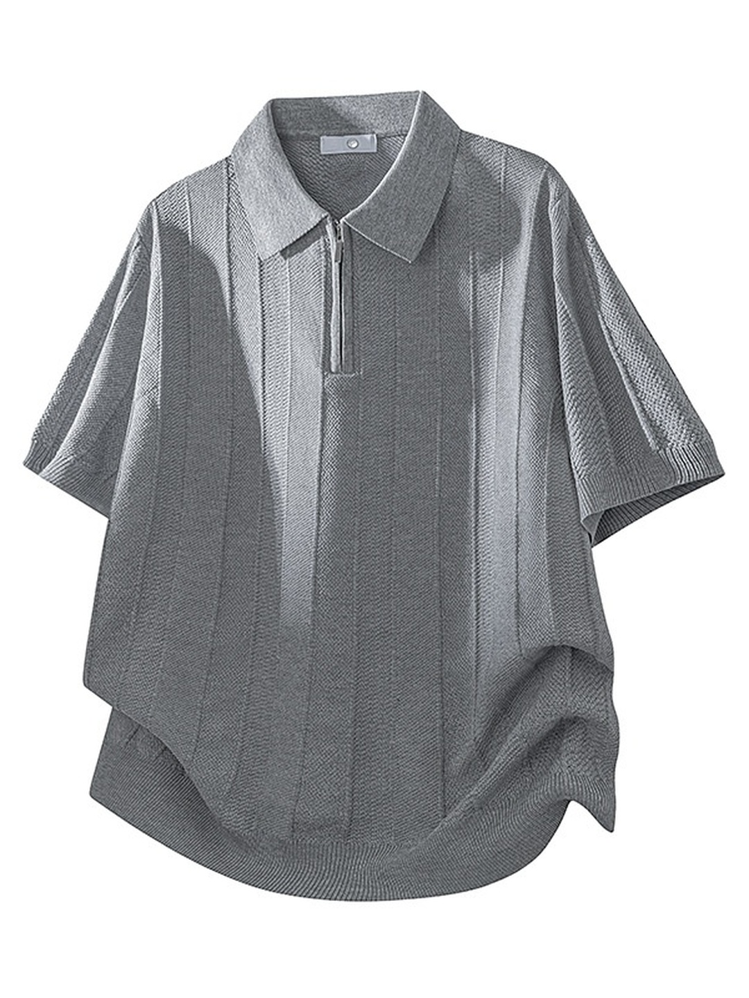 Men Jacquard Texture Knit Polo