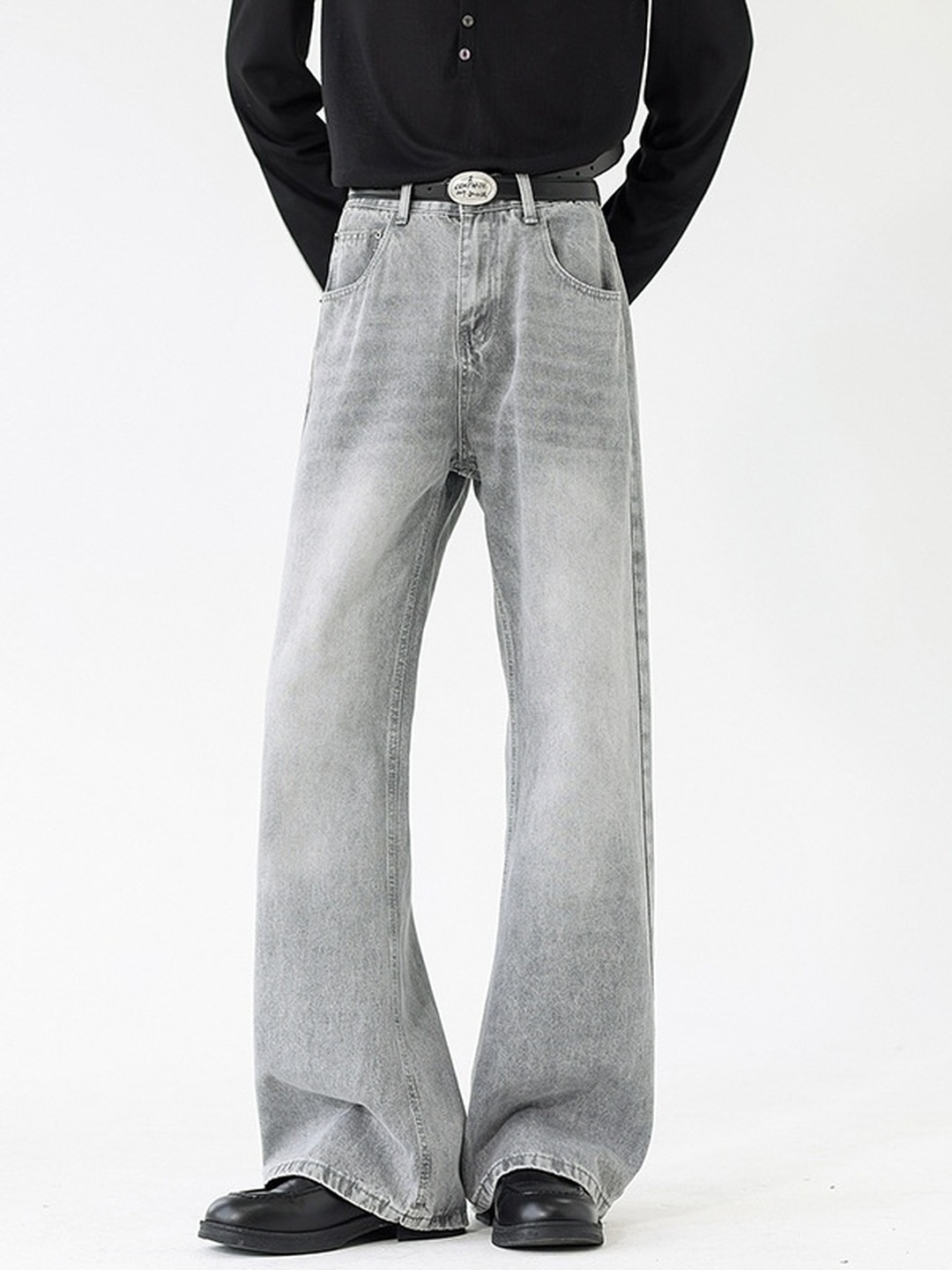 Men Faded Bootcut Jeans