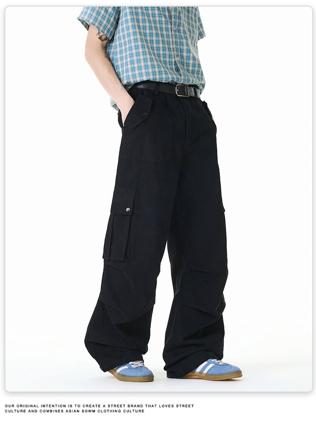 Men 3D Multi-Pocket Extended Cargo Pants