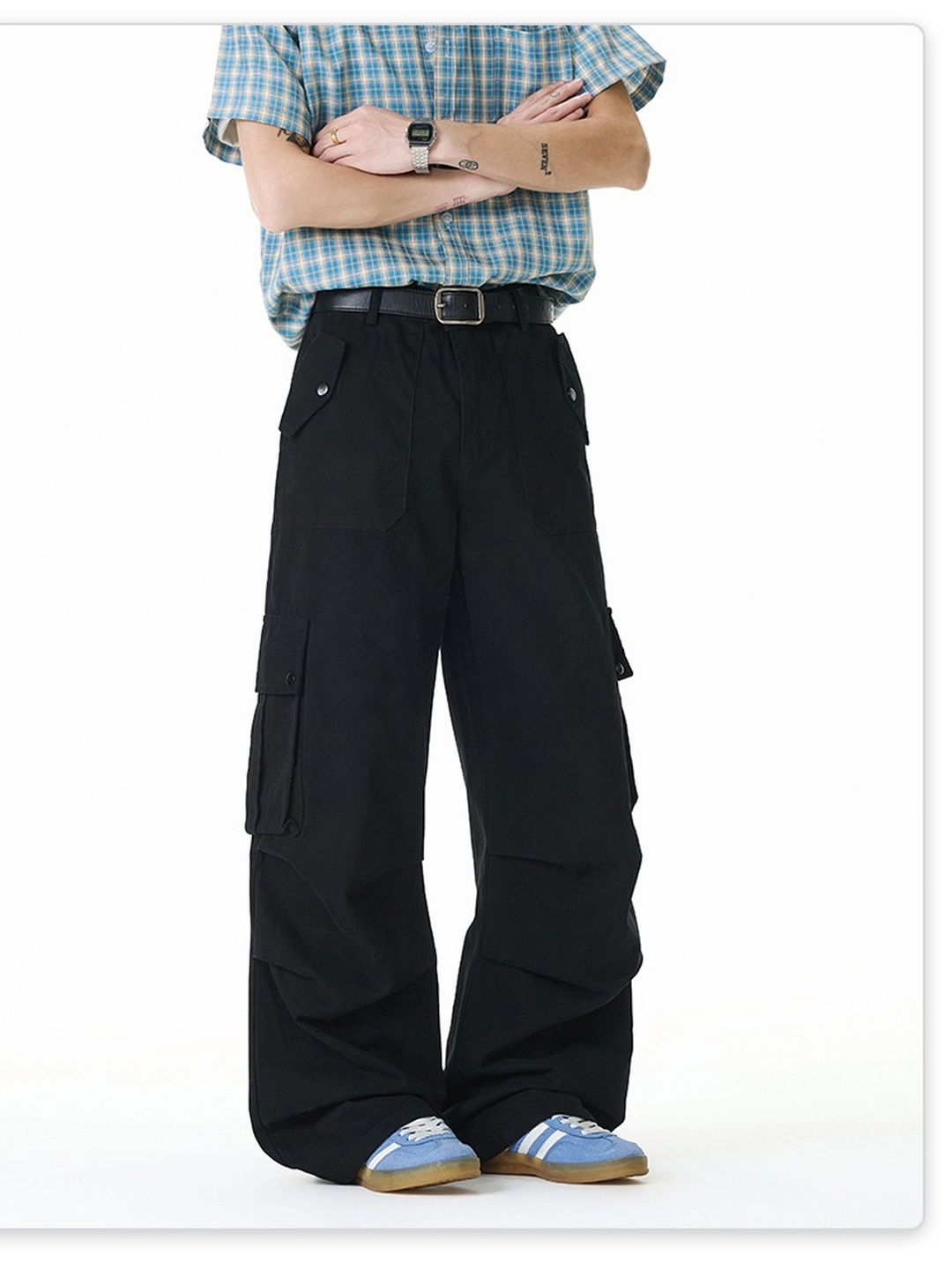 Men 3D Multi-Pocket Extended Cargo Pants