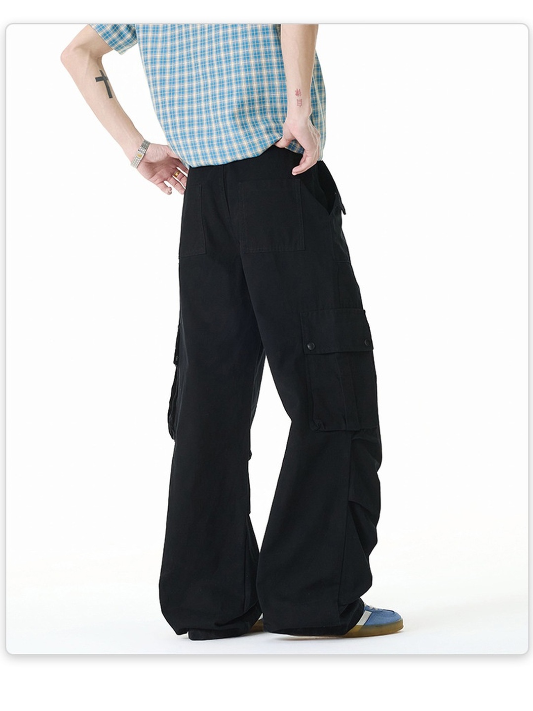 Men 3D Multi-Pocket Extended Cargo Pants