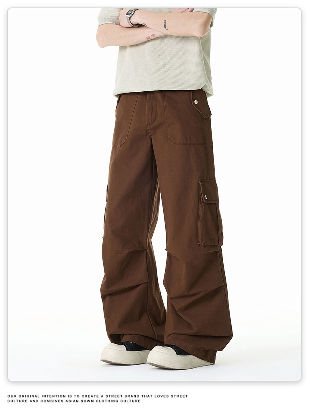 Men 3D Multi-Pocket Extended Cargo Pants