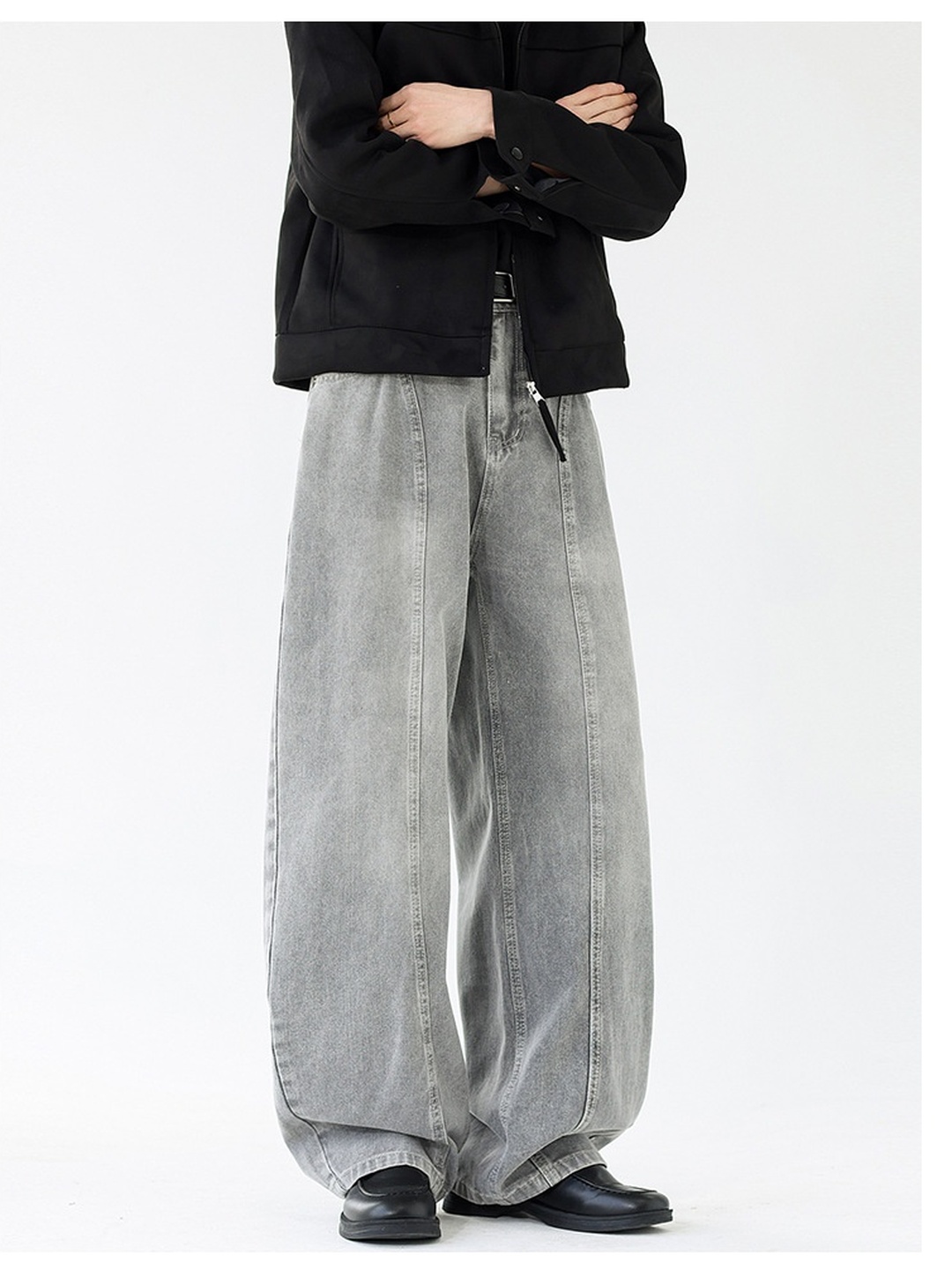 Men Panelled Washed Jeans