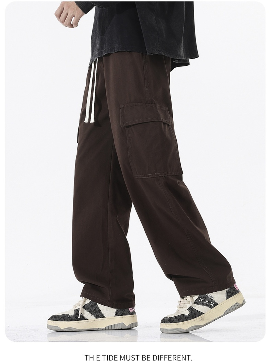 Men Loose Straight Leg Cargo Pants