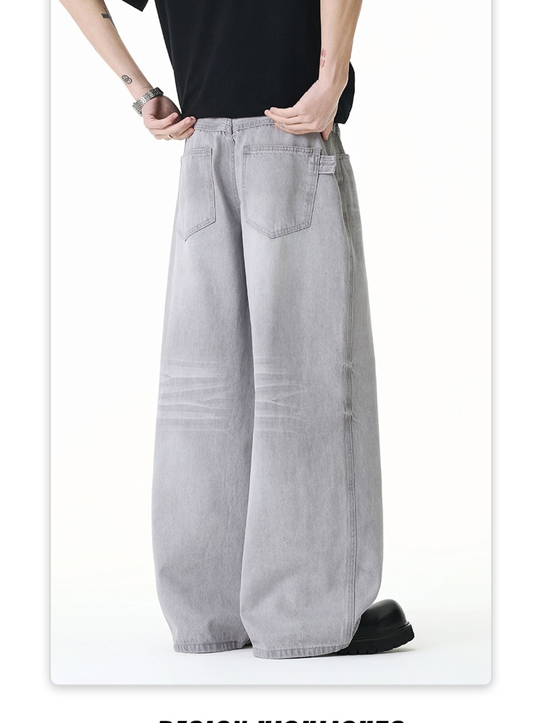 Men Loose Straight Leg Vintage Streetwear Jeans