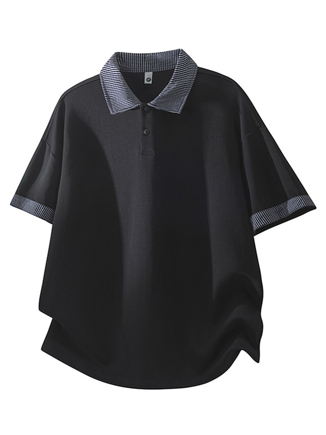 Men Contrast Trim Oversized Polo