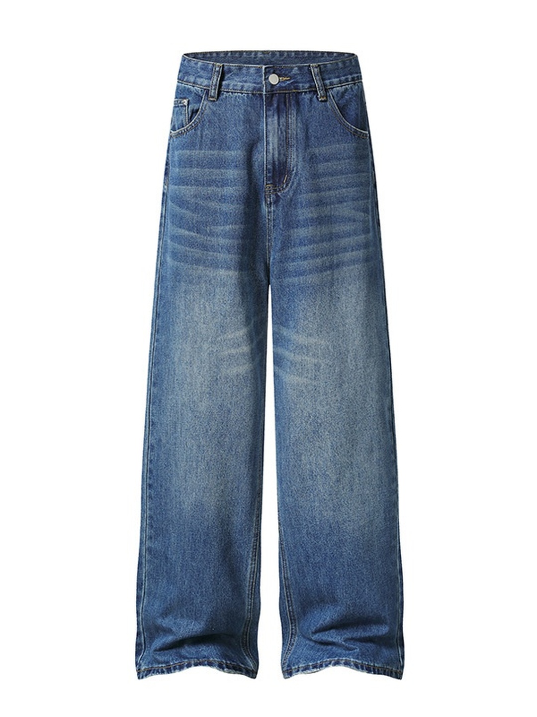 Men Vintage Washed Loose Wide Leg Jeans