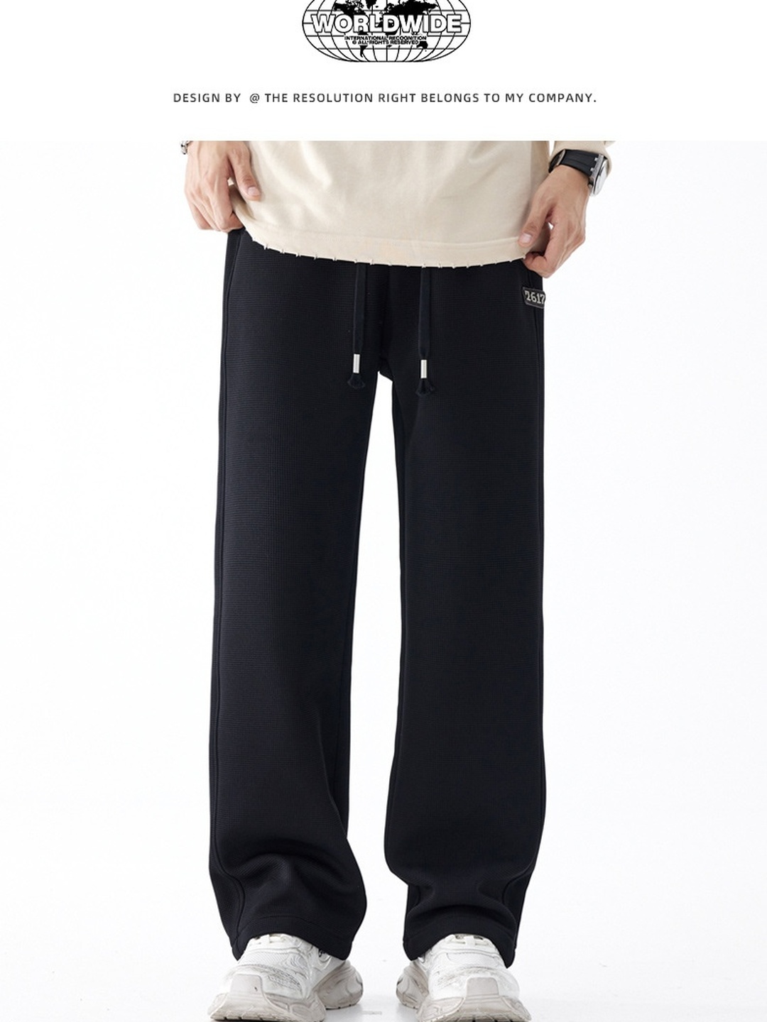 Men Textured Relaxed Casual Pants