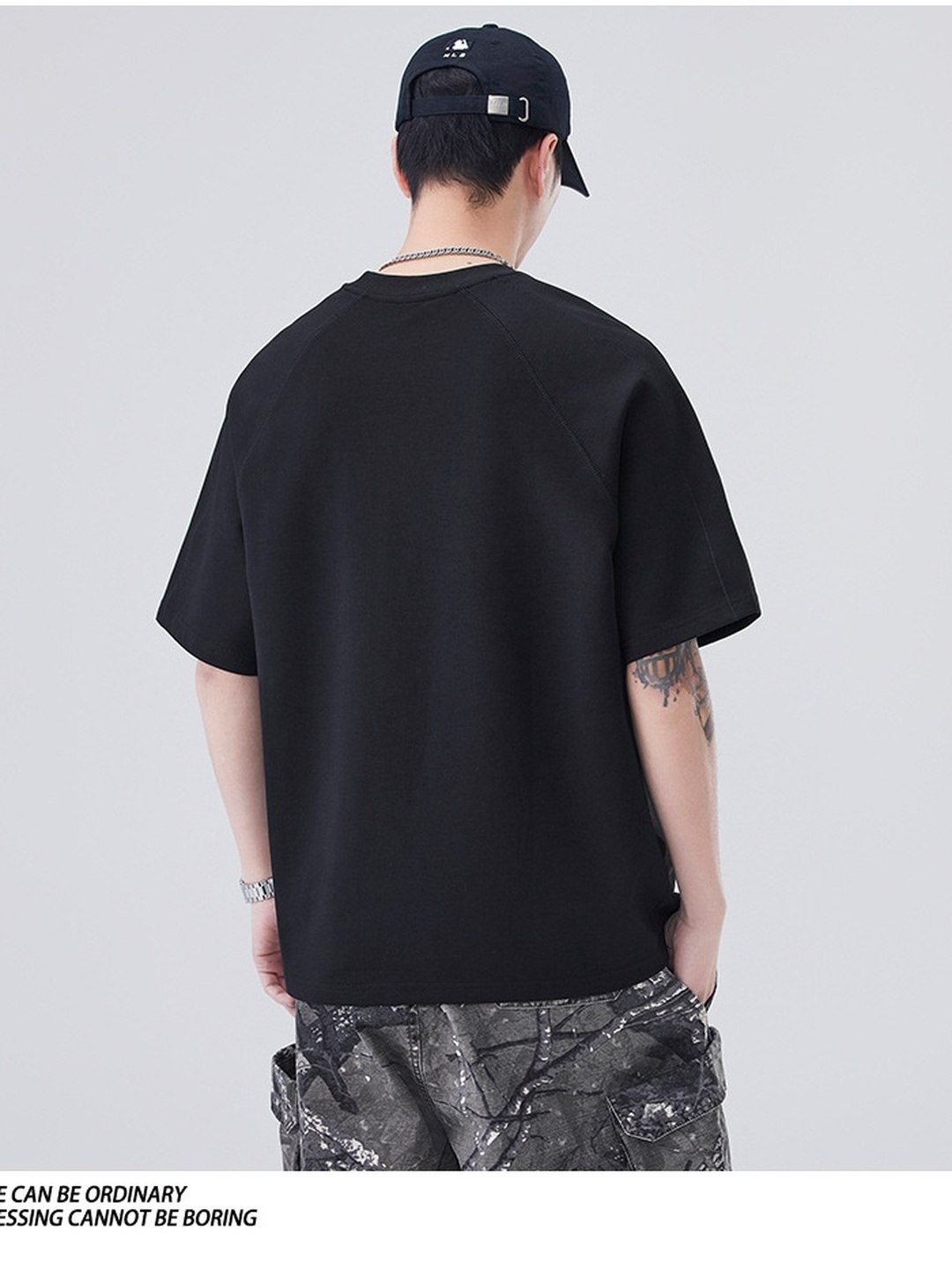 Men Raglan Sleeves Oversized T-Shirt