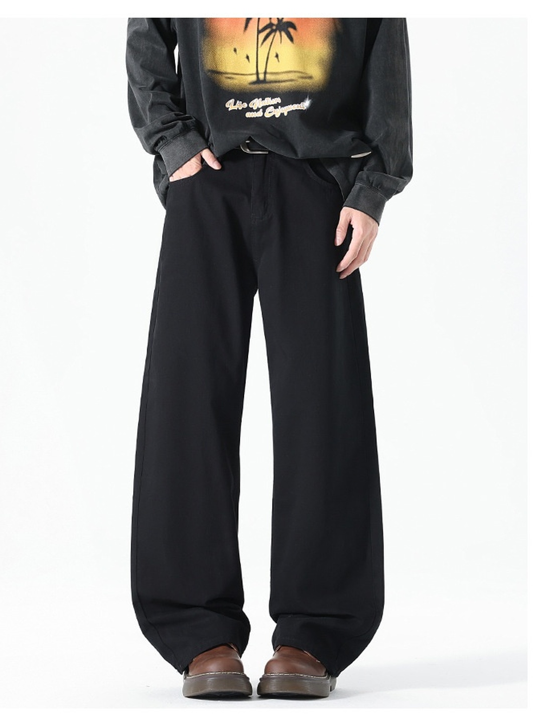 Men Straight Loose Trousers