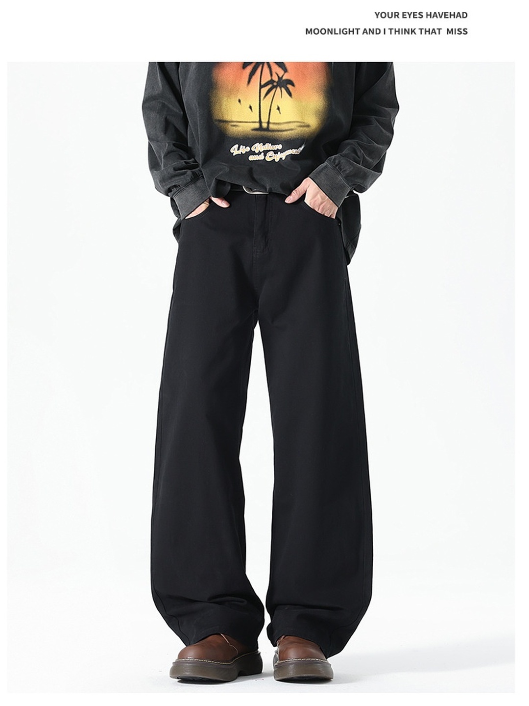 Men Straight Loose Trousers