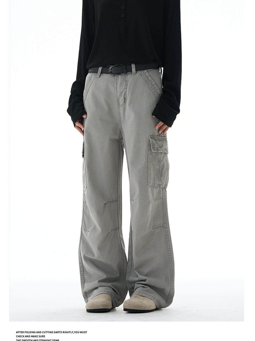 Men Panelled Cargo Baggy Pants