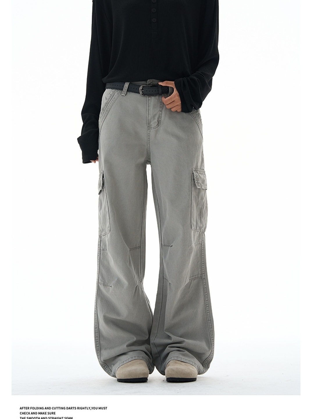 Men Panelled Cargo Baggy Pants