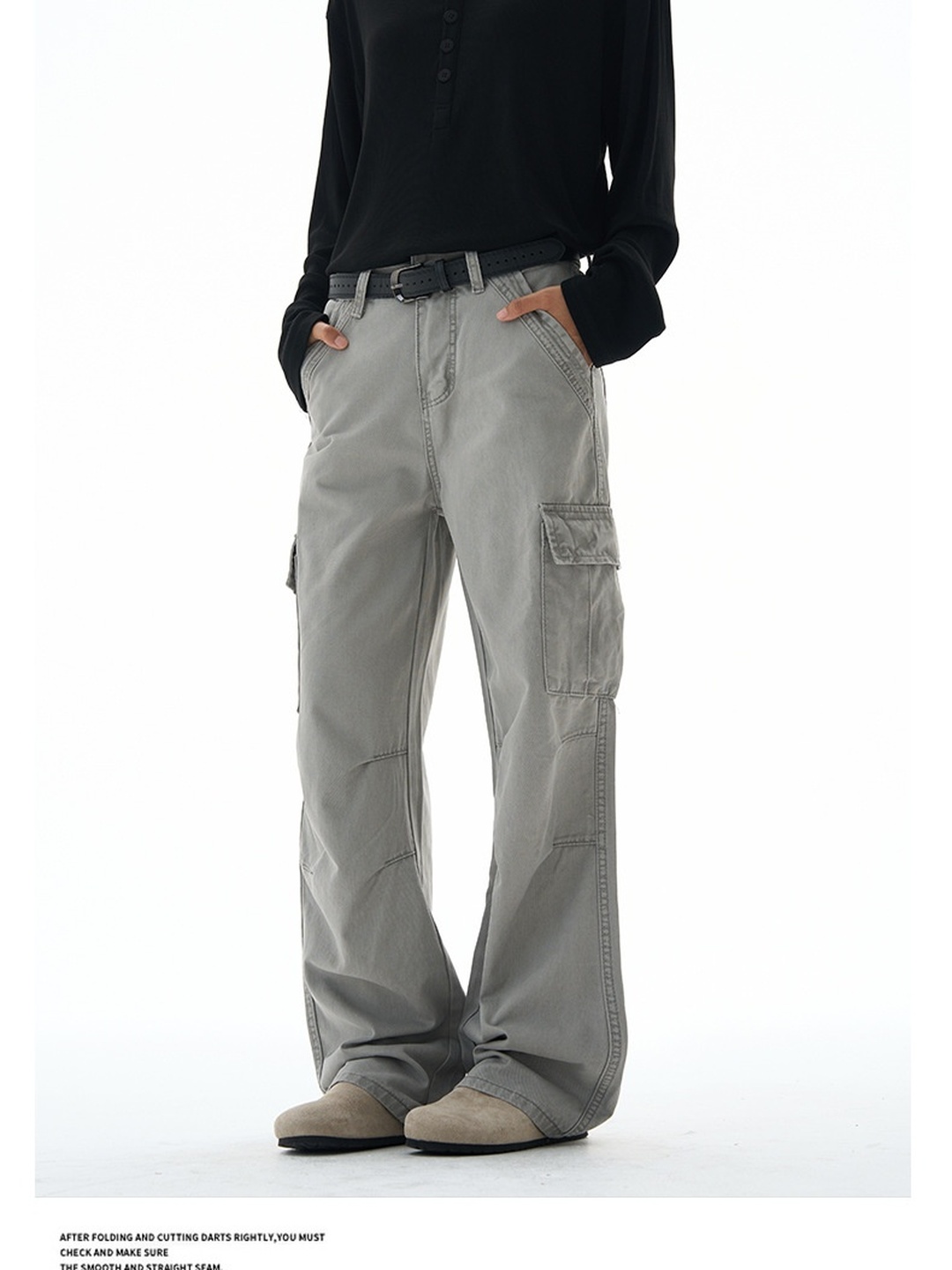 Men Panelled Cargo Baggy Pants
