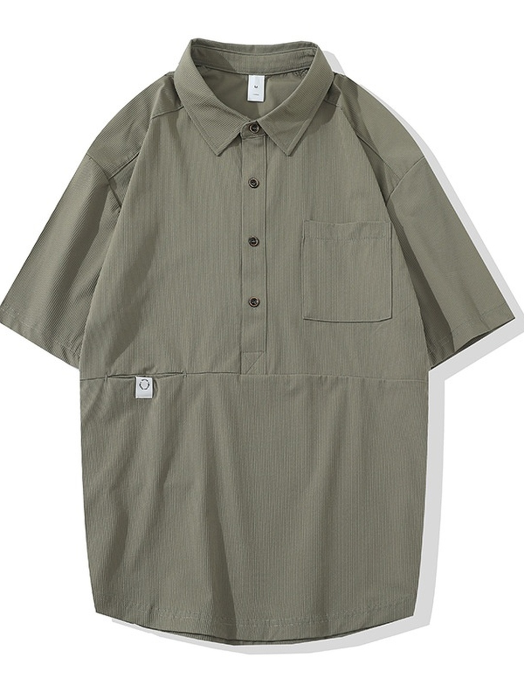 Men Panelled Oversized Polo Shirt