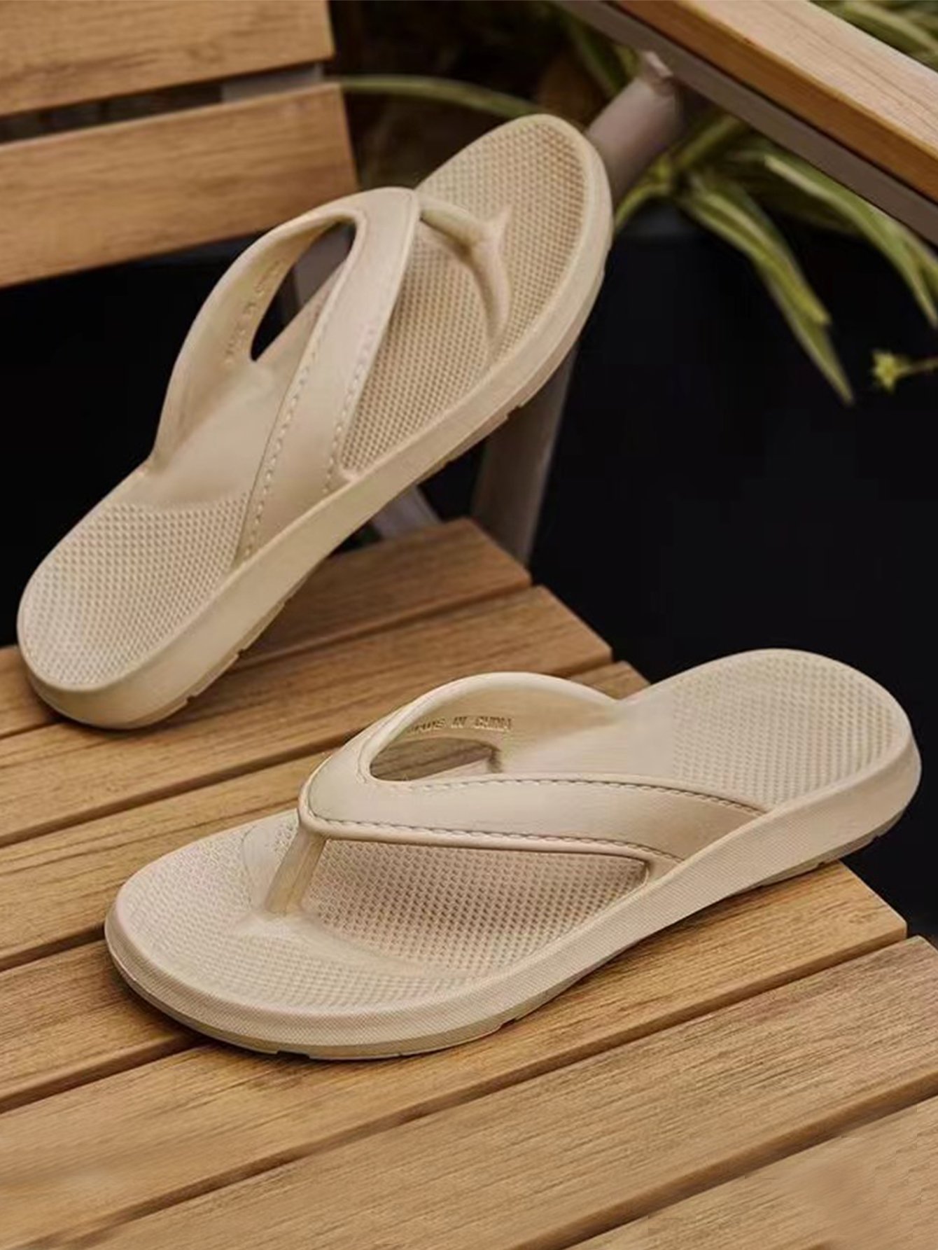 Beige Comfort Flip-Flops