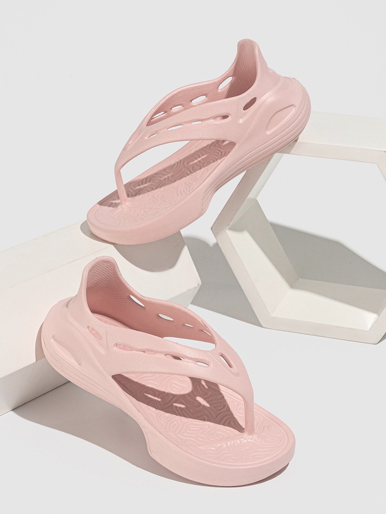 Pink Flat Thong Sandals