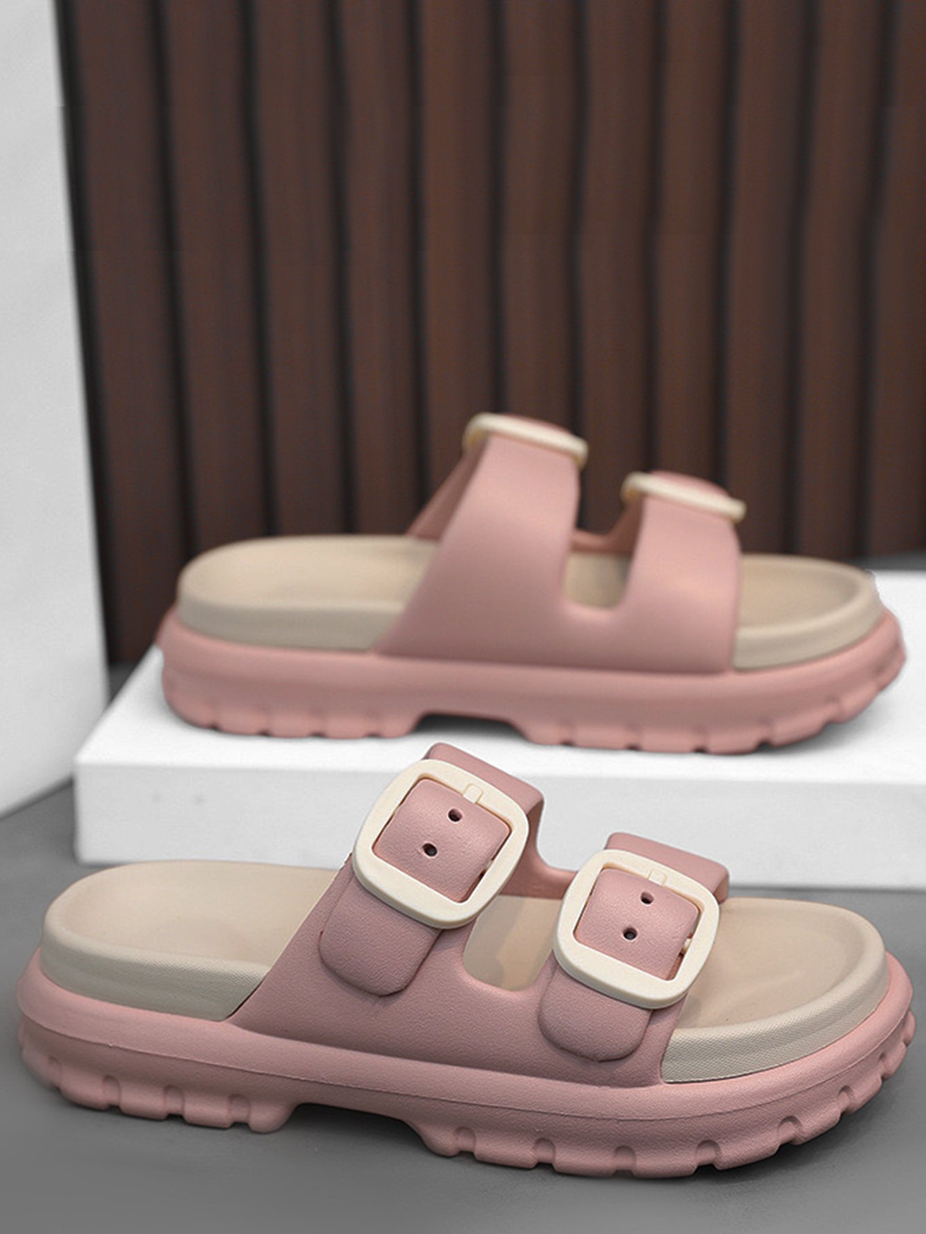 Multi-Tone Flat Sandals for Women