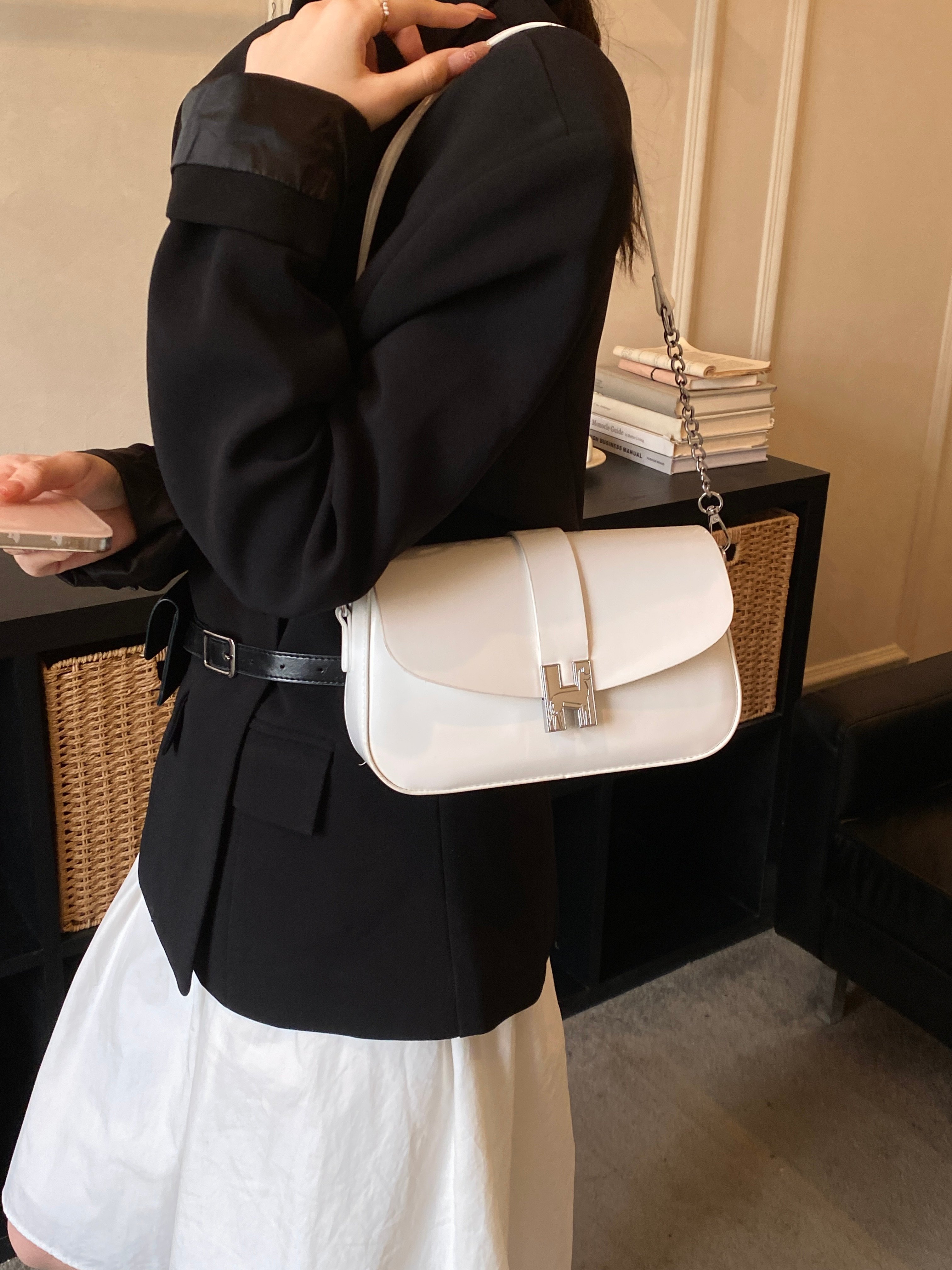 Off White Shoulder Bag