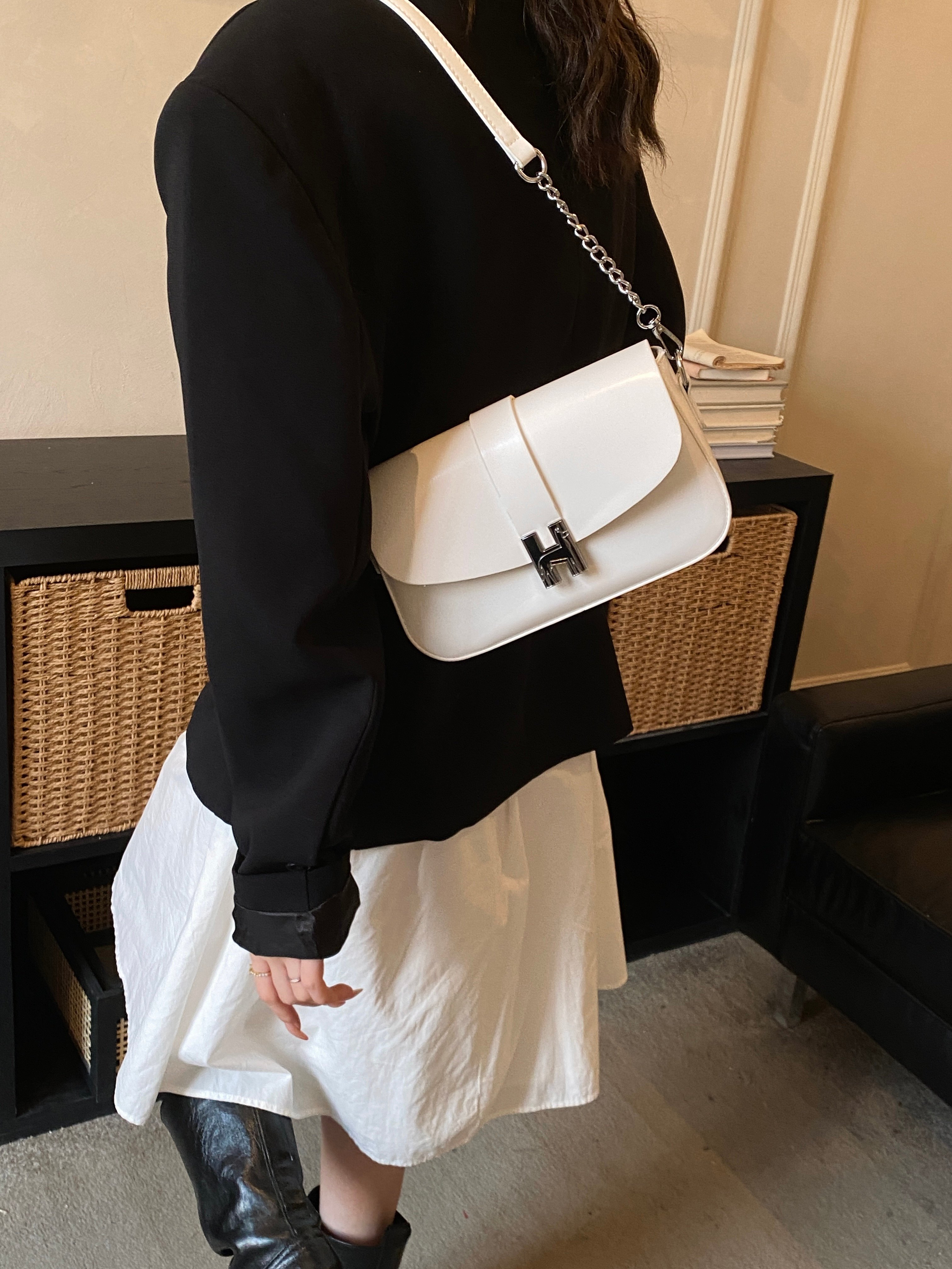 Off White Shoulder Bag
