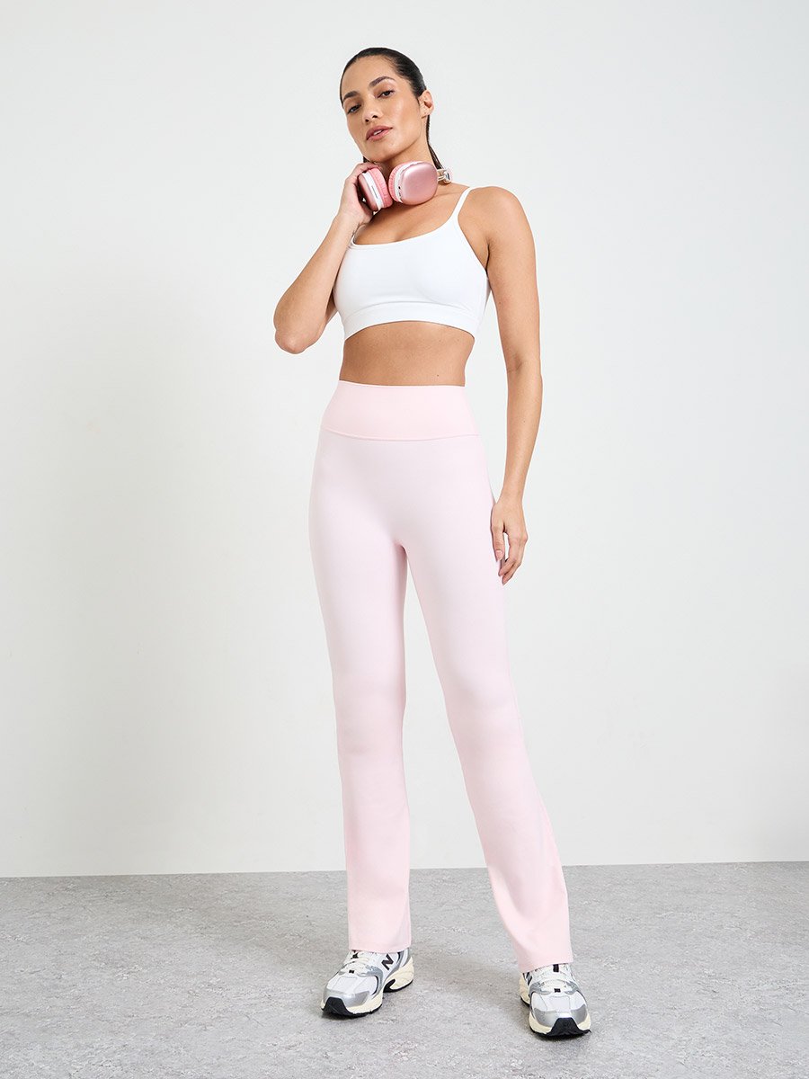Pink Flared Yoga Pants