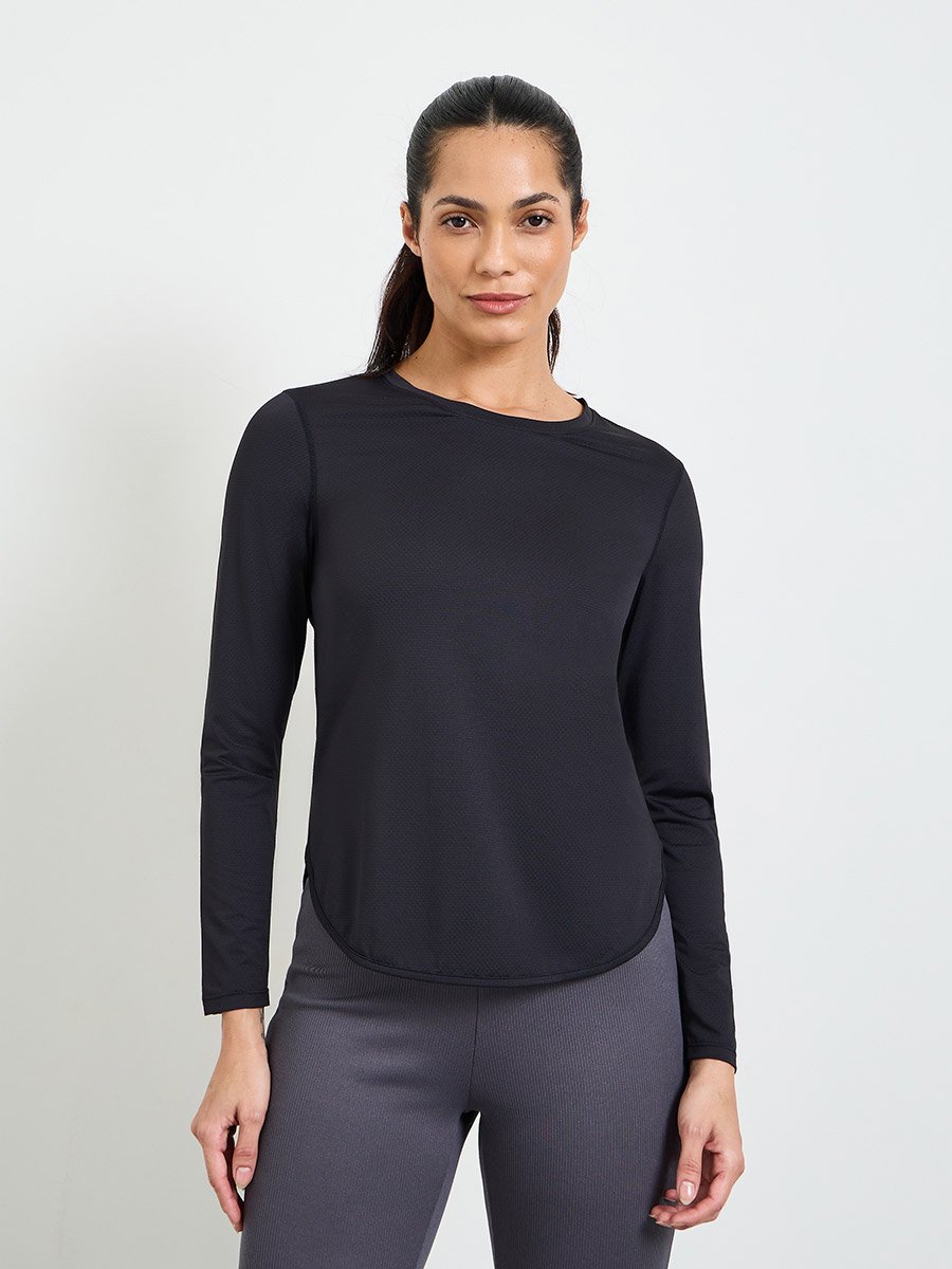 Black Long Sleeve Active Top
