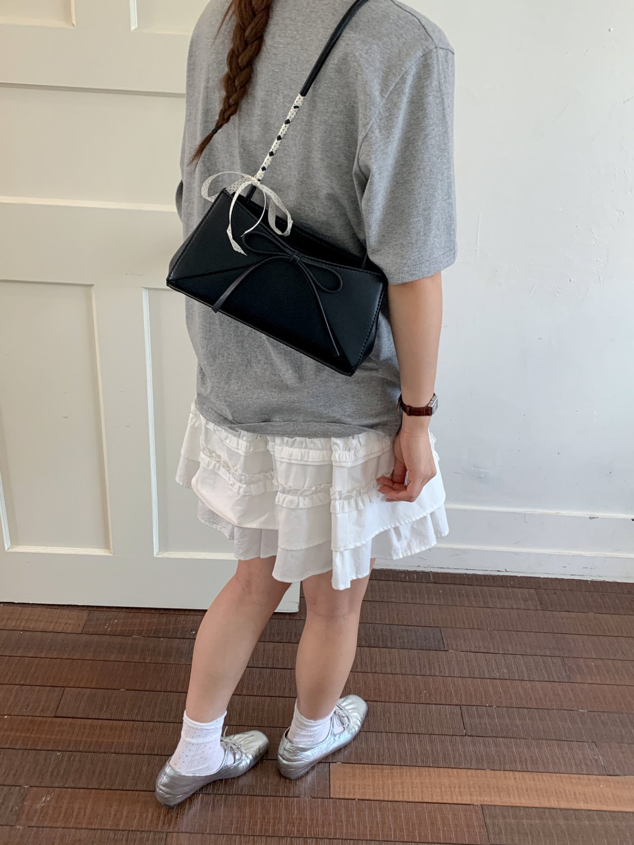 Black Bow Shoulder Bag
