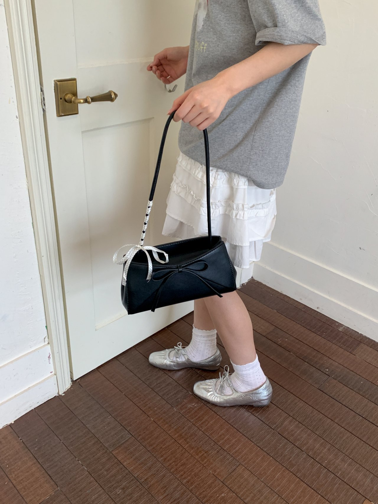 Black Bow Shoulder Bag