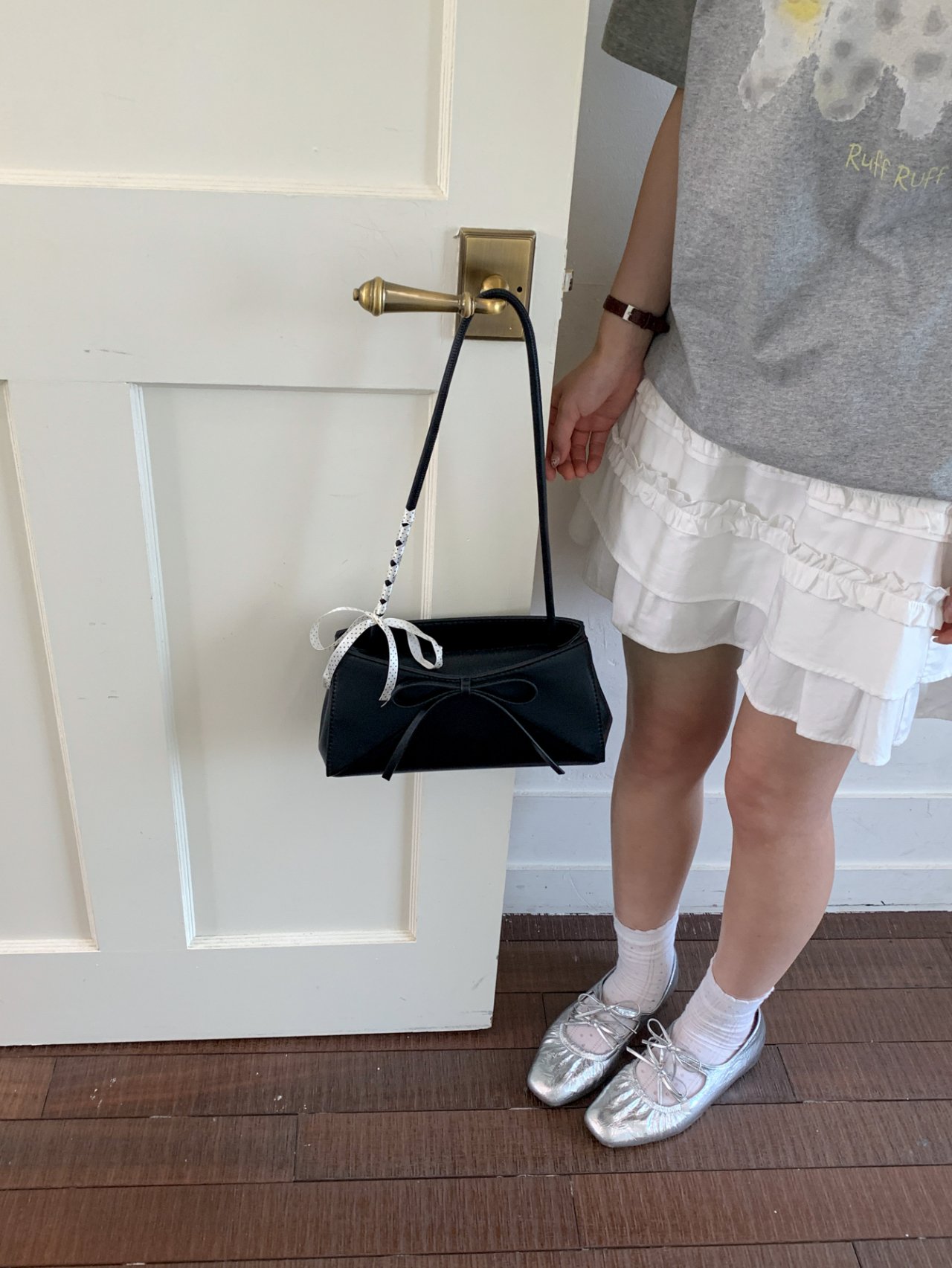 Black Bow Shoulder Bag