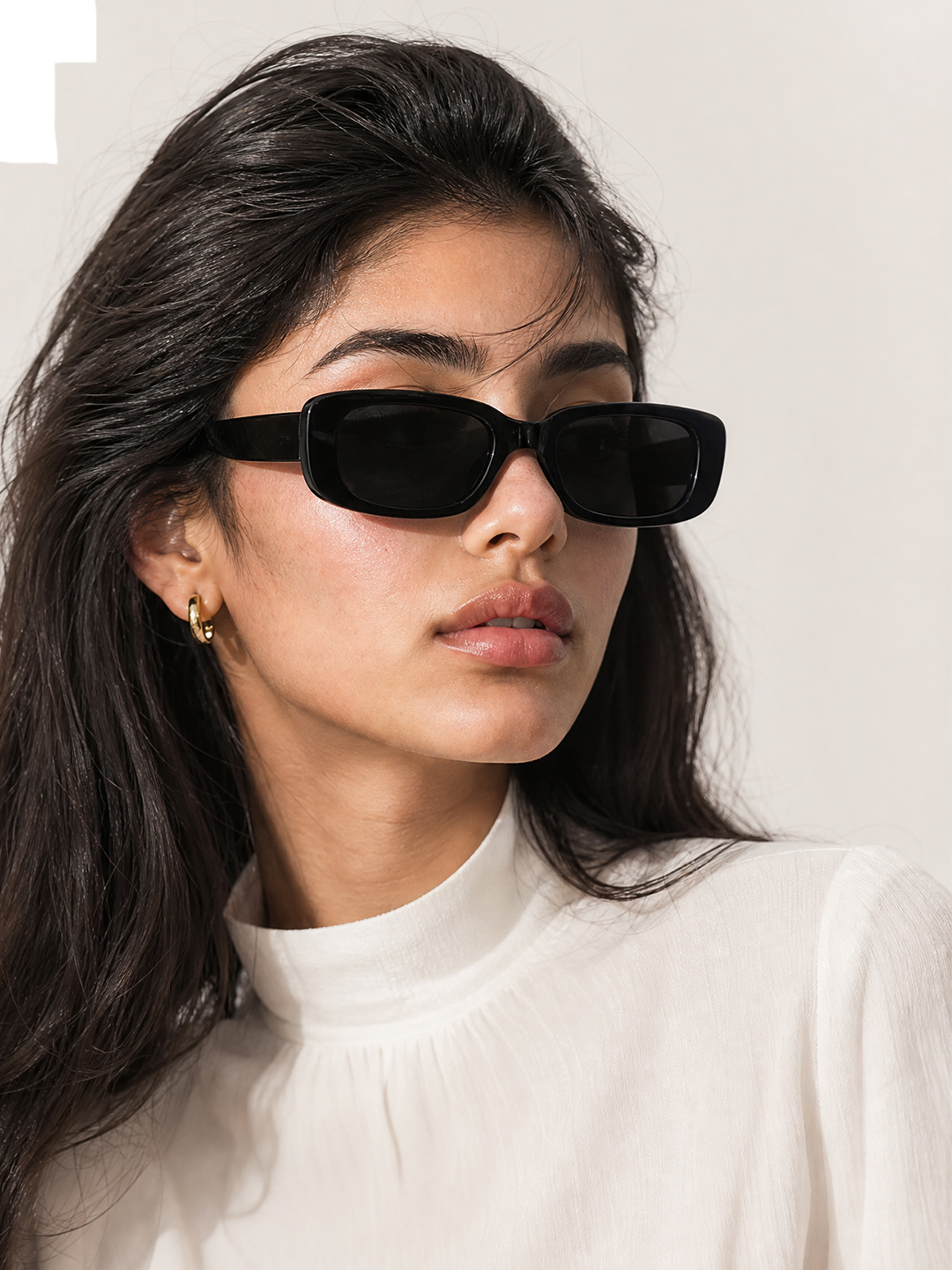 Black Rectangle Sunglasses