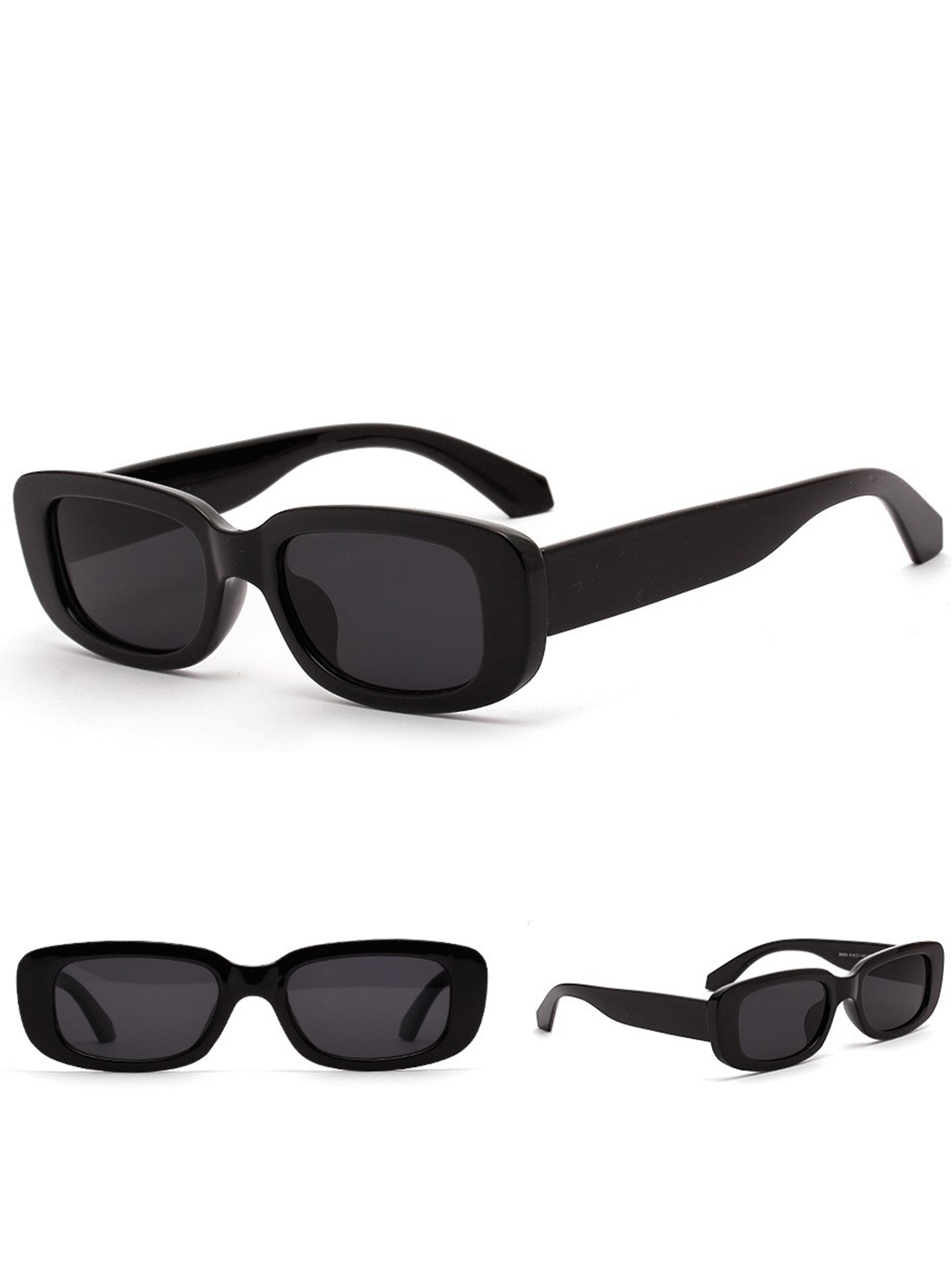 Black Rectangle Sunglasses
