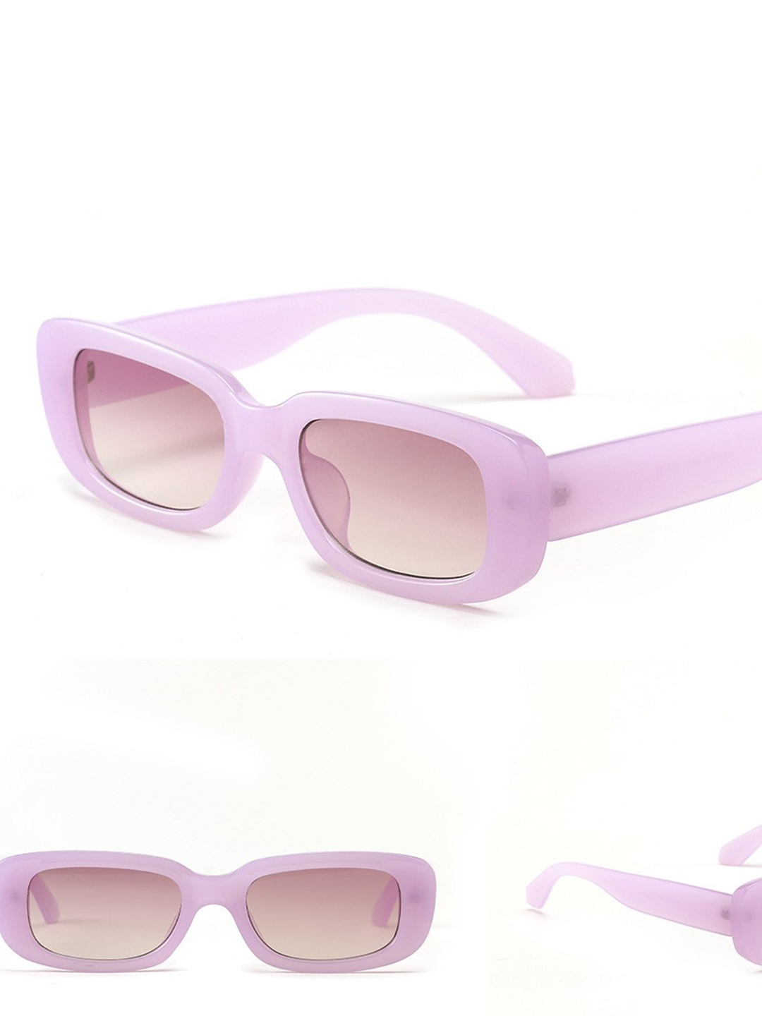 Purple Rectangle Sunglasses