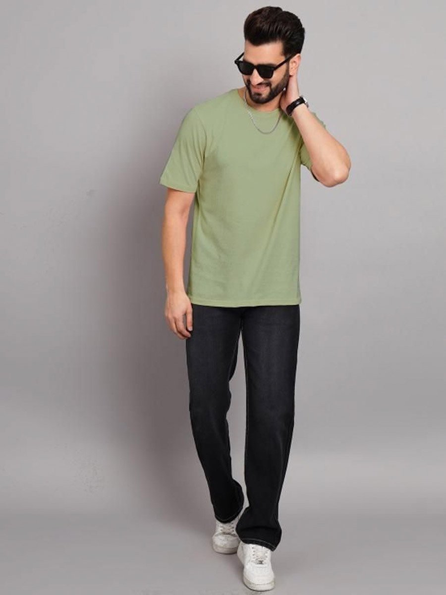 Green Graphic Print Crew Neck T-Shirt