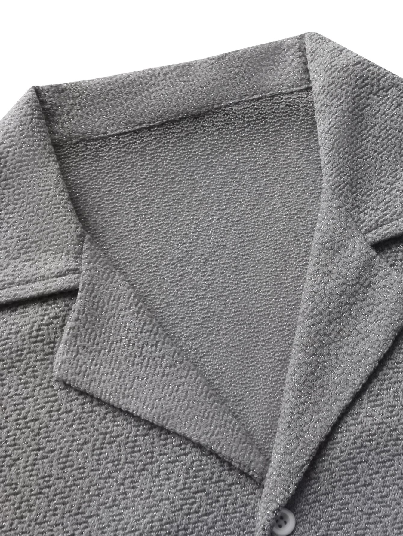 Men Textured Knit Short Sleeve Shirt