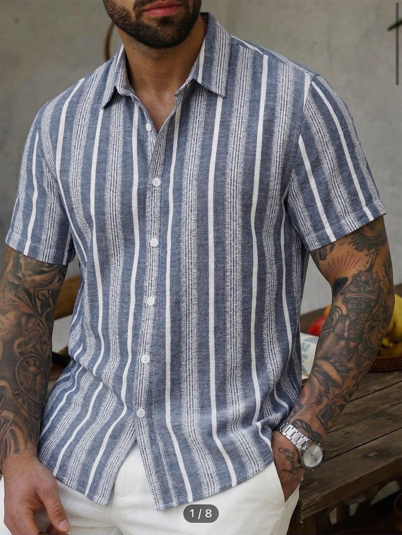 Men Striped Casual Shirt