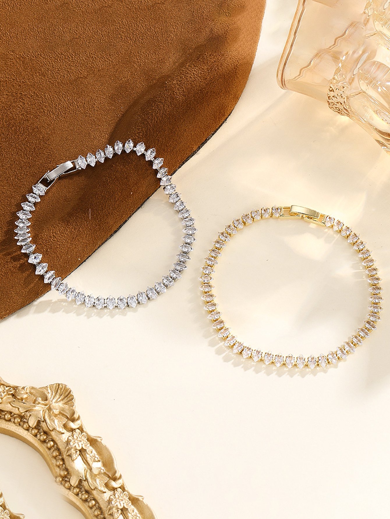 Pack of 2 - Embellished Rhinestone Bangle