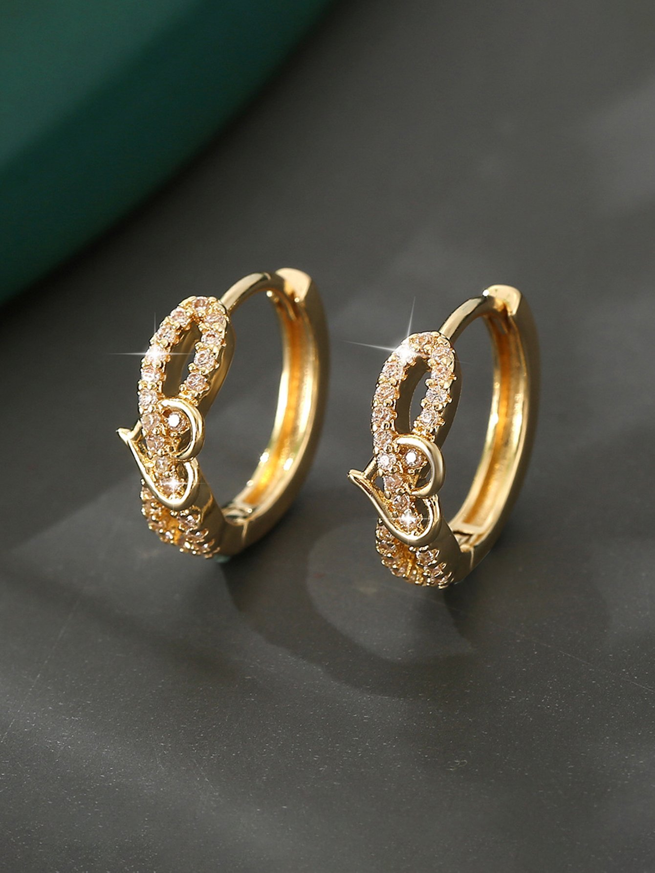 Heart Huggie Earrings