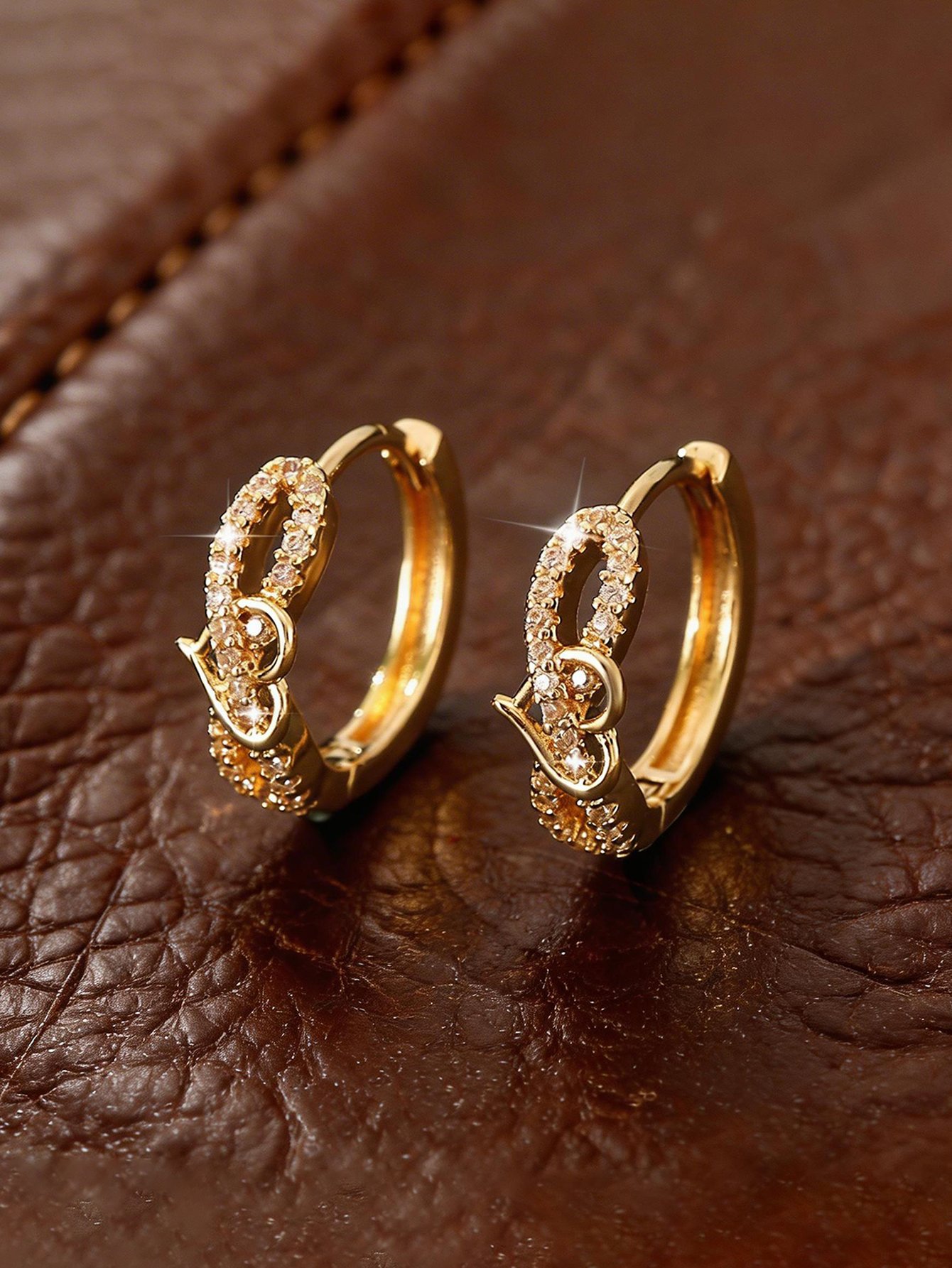 Heart Huggie Earrings