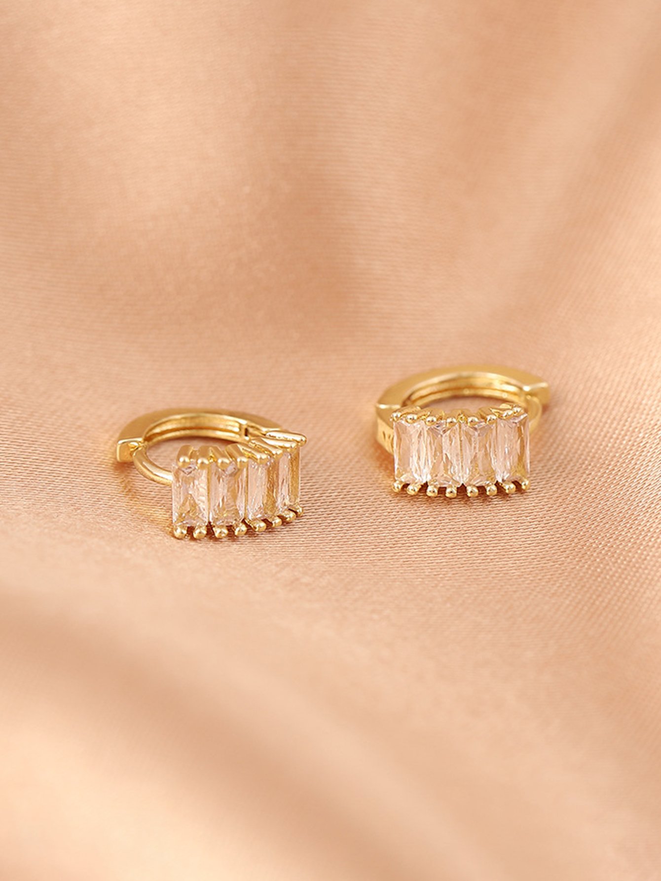 Embellished Huggie Earrings
