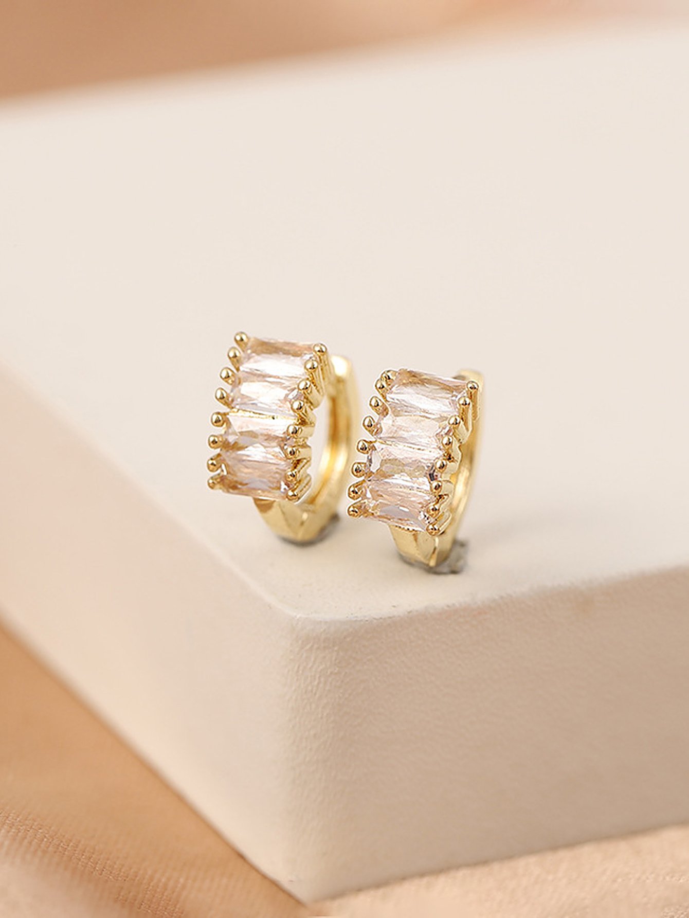 Embellished Huggie Earrings