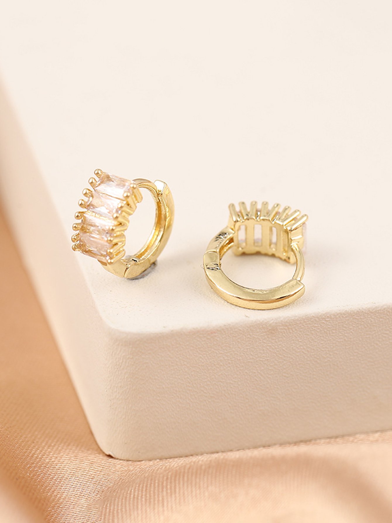 Embellished Huggie Earrings