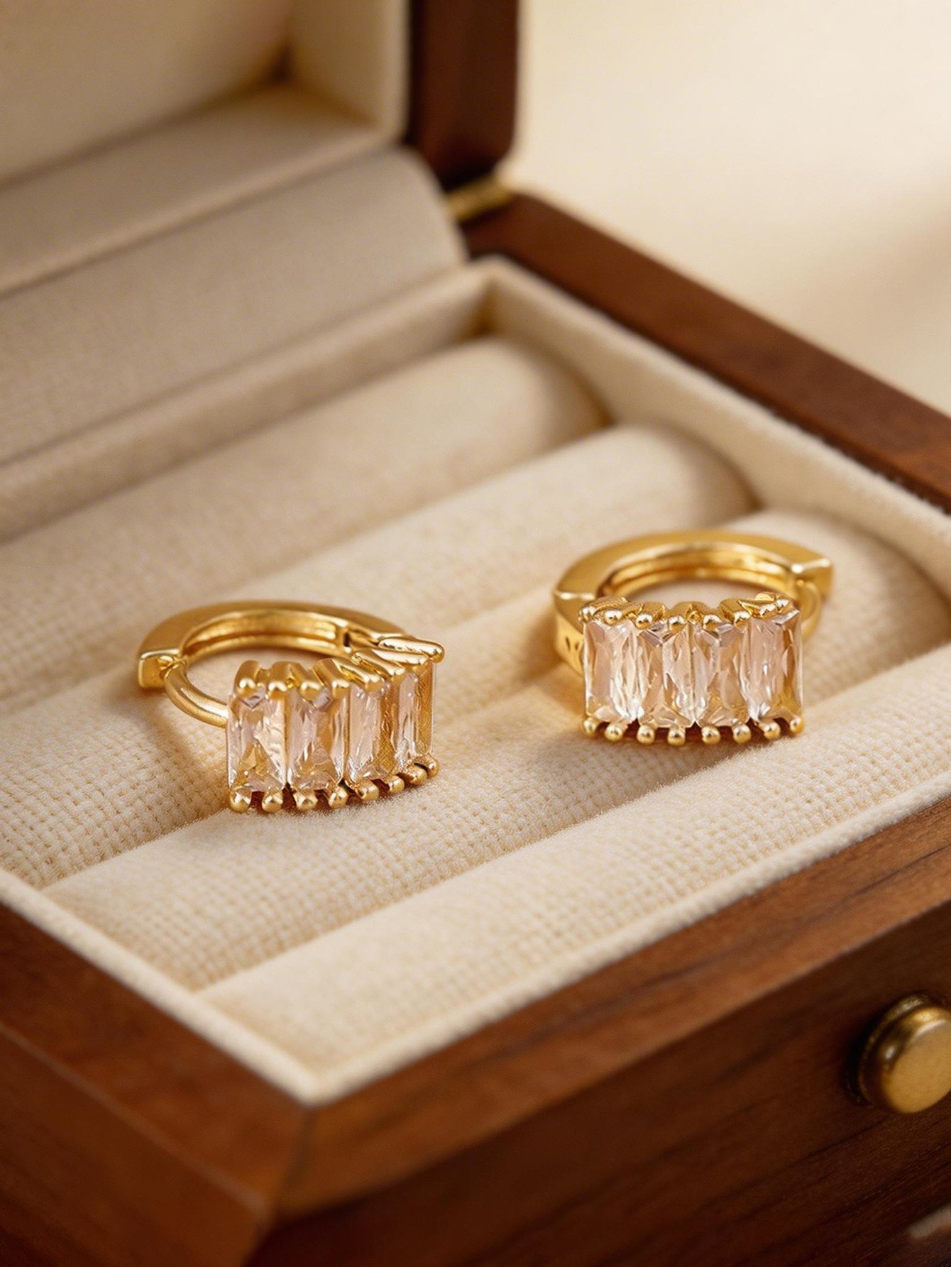 Embellished Huggie Earrings