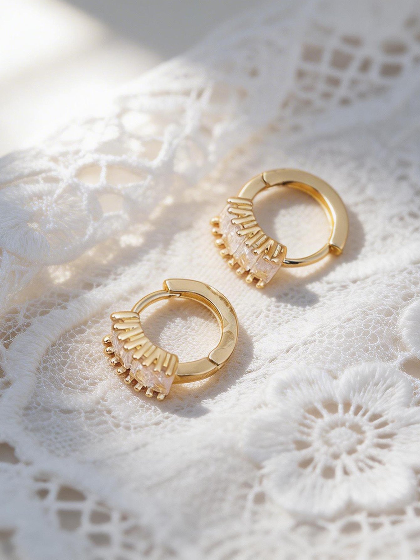 Embellished Huggie Earrings