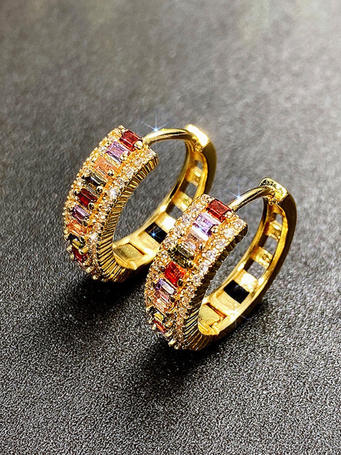 Embellished Huggie Earrings