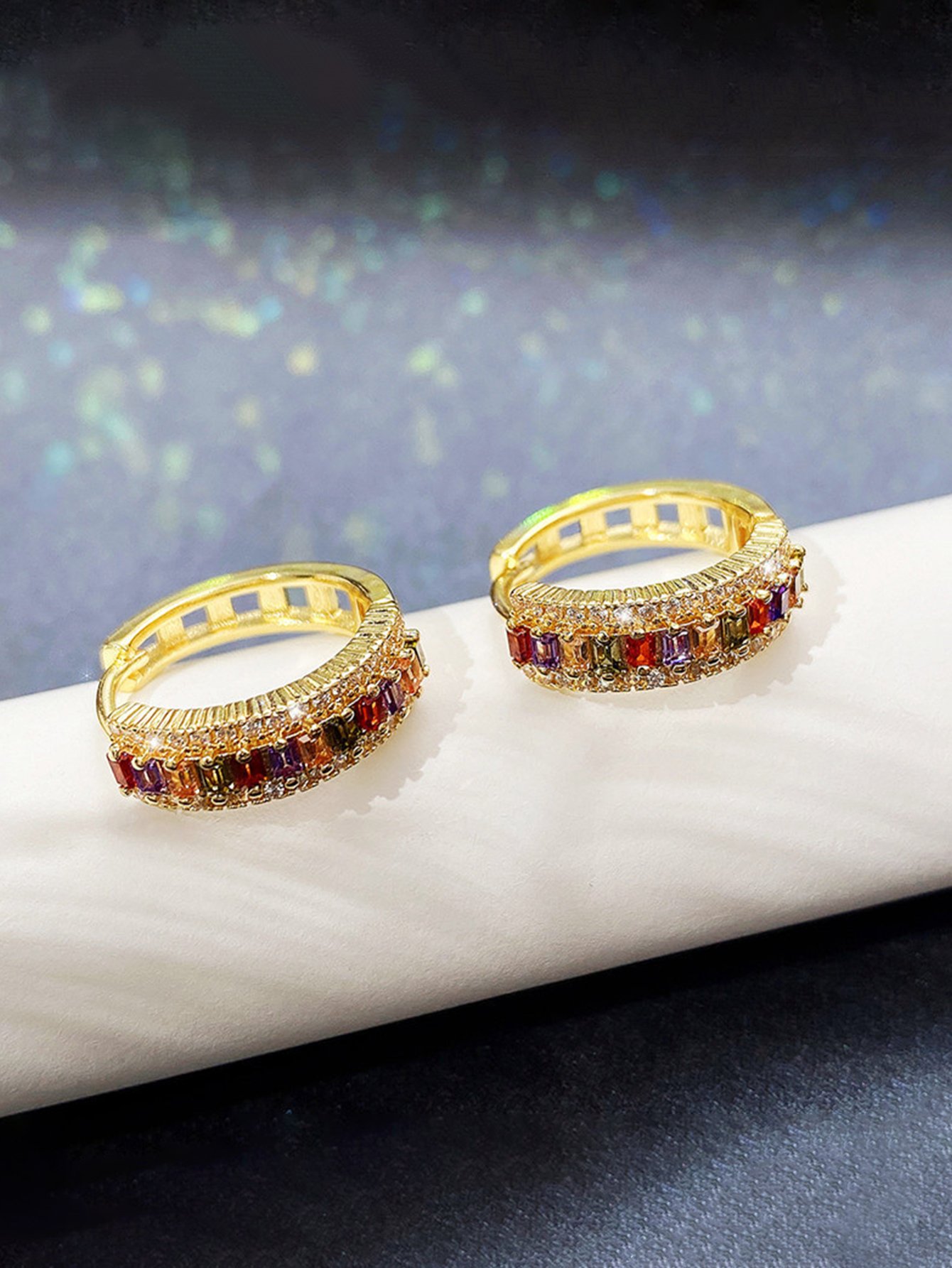Embellished Huggie Earrings