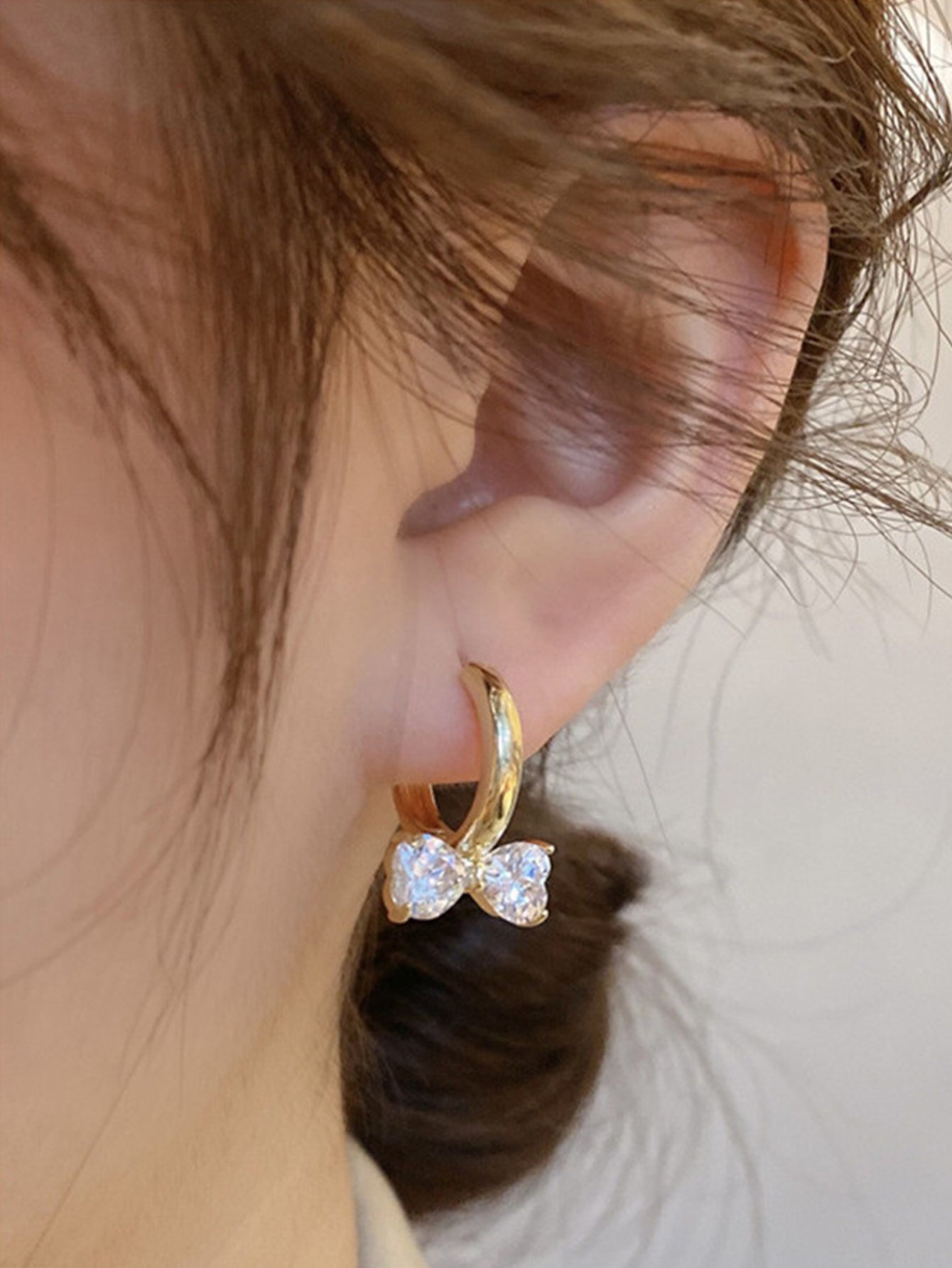Bow Hoop Earrings