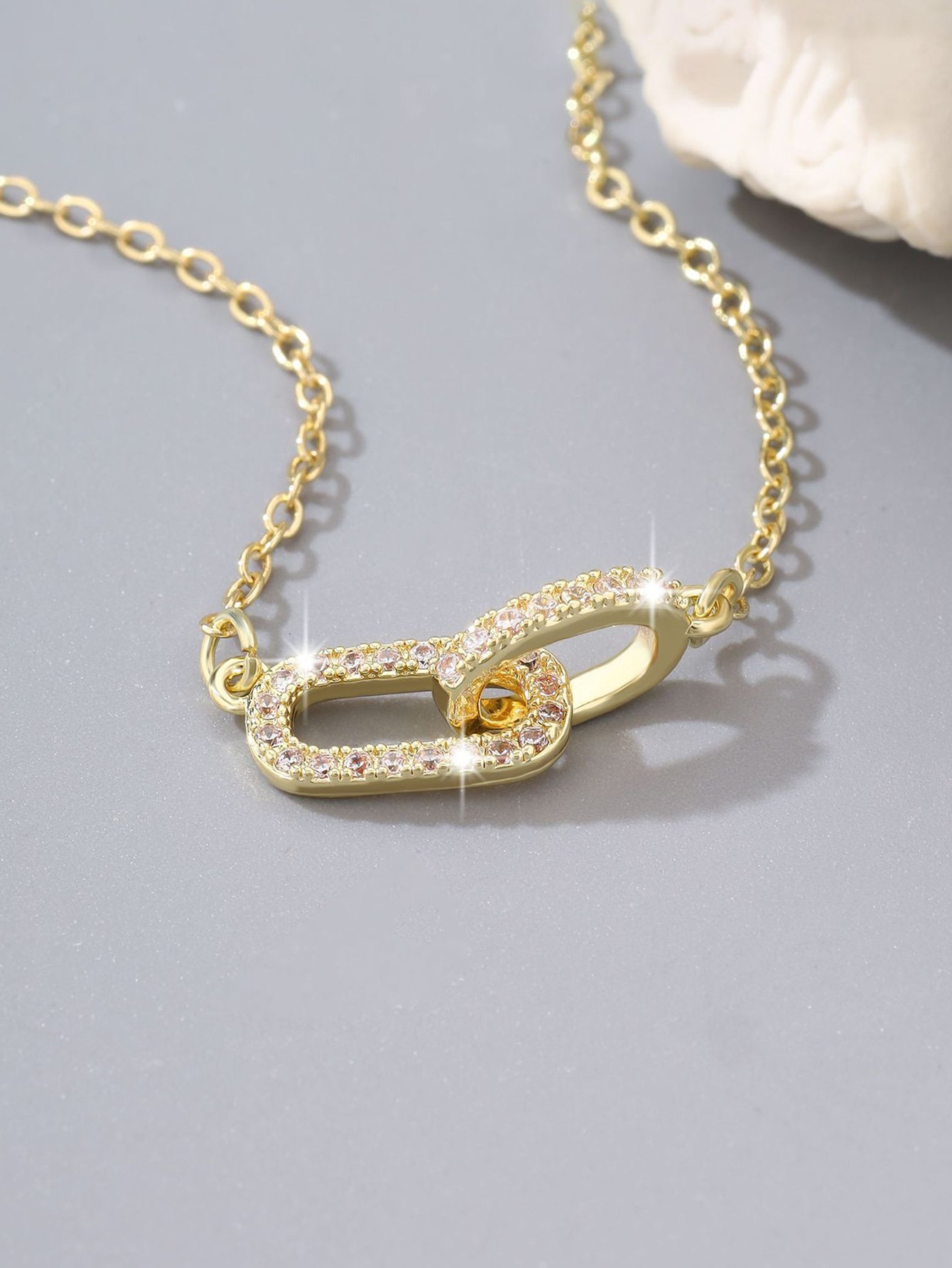 Interlocking Ring Pendant Necklace