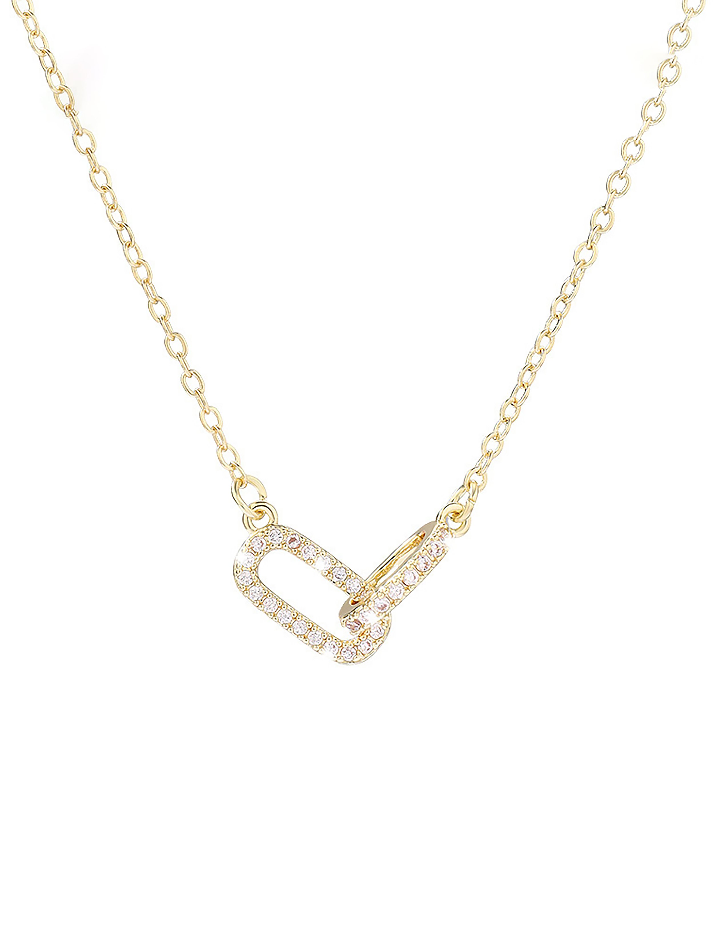 Interlocking Ring Pendant Necklace